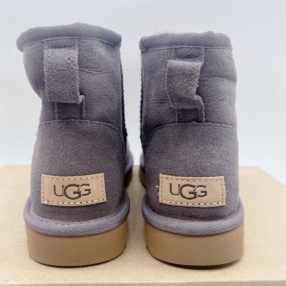 UGG Classic Mini II Genuine Shearling Lined Boots Sheepskin Charcoal Gray US 6 - Picture 6 of 9